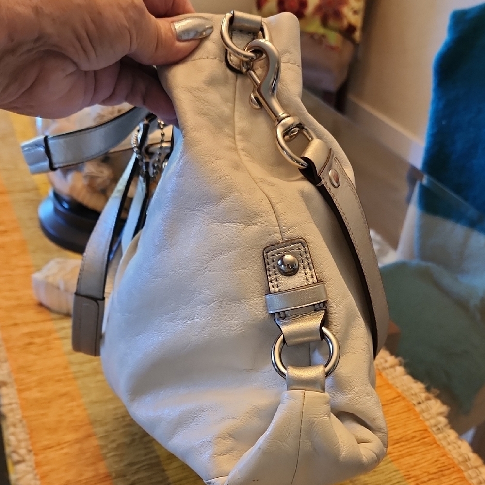 Coach Gray Shoulder Bag with Silver Hardware - Picture 6 of 16